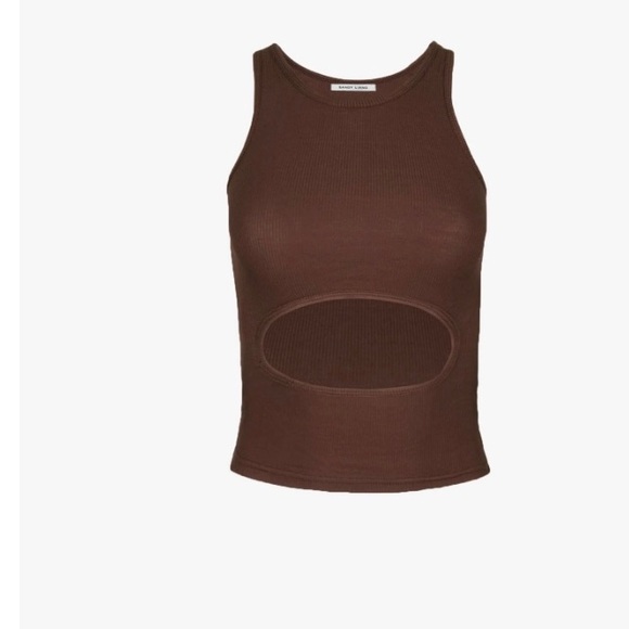 Sandy Liang Riblet Tank in Cocoa - Picture 5 of 5